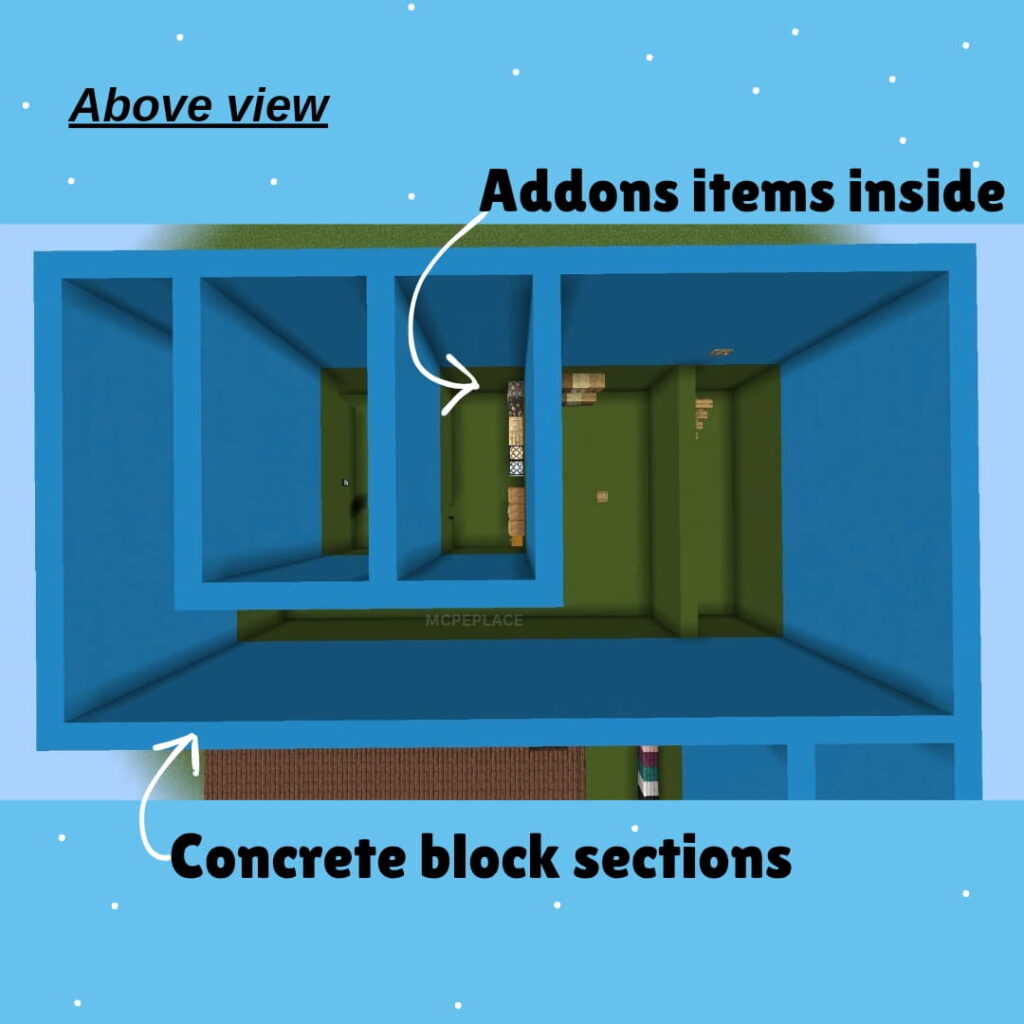Using concrete wall sections to reduce render distance and fix lag in minecraft