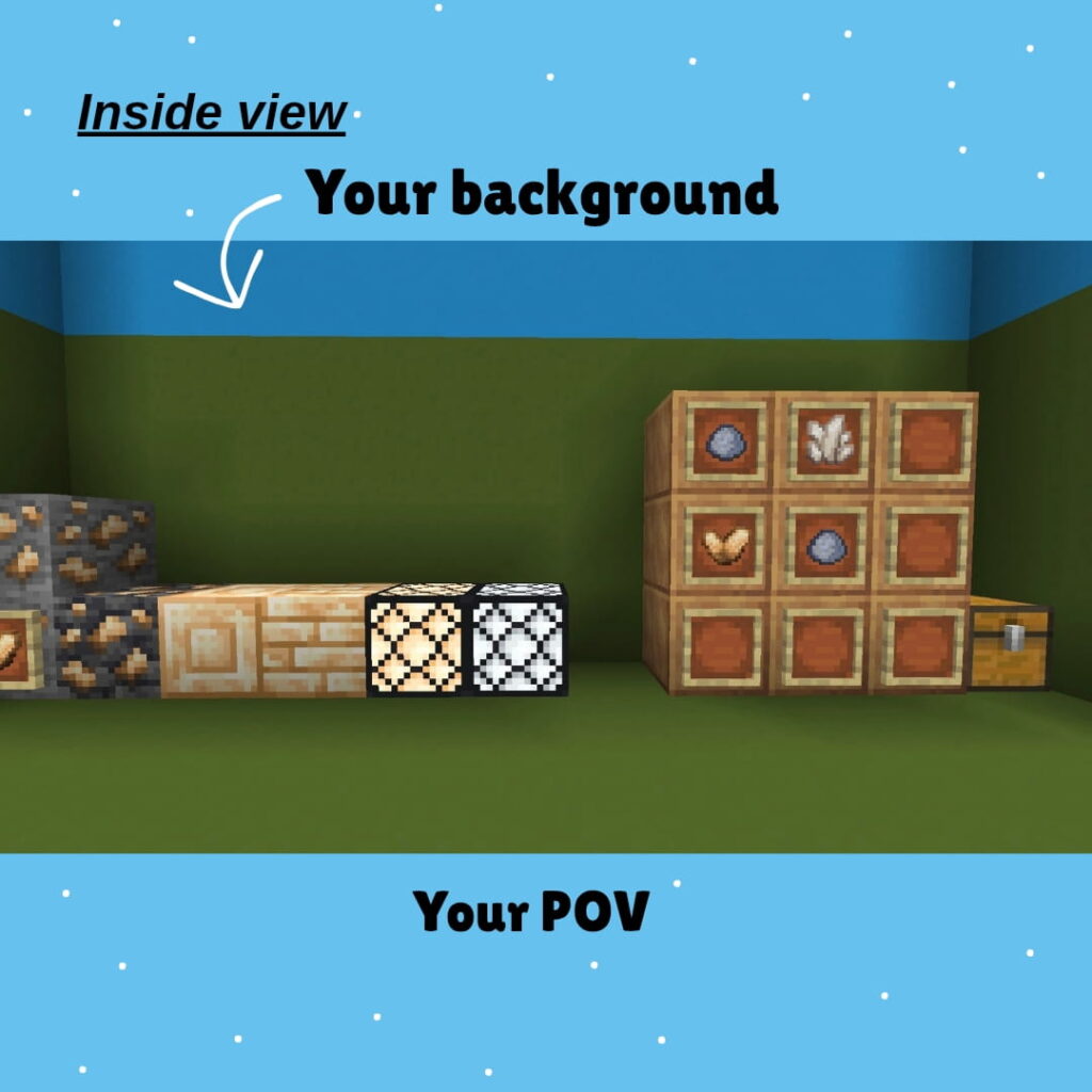 Using a concrete background to fix lag in minecraft